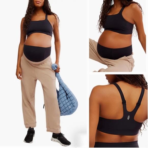 FP Movement x Hatch Never Better Square Neck Bra Black Size SM $68 Retail NWT - Picture 1 of 4
